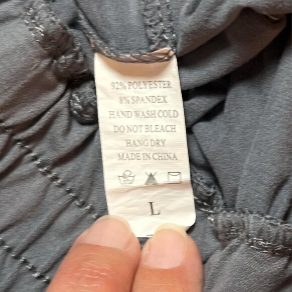 🩶 Grey Loungewear Joggers – Elastic Waist, Drawstring, Size Large - Picture 6 of 6